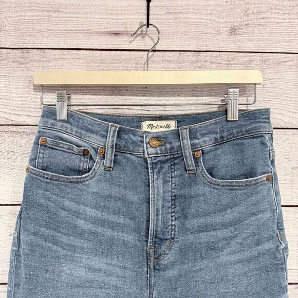 Madewell The Perfect Vintage Jean Size 26 High Rise Straight Raw Hem Denim Blue - Picture 7 of 12